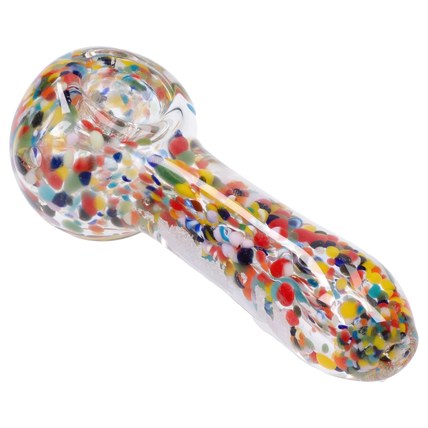 GC 3.5" Spoon pipe In Clear Speckled
