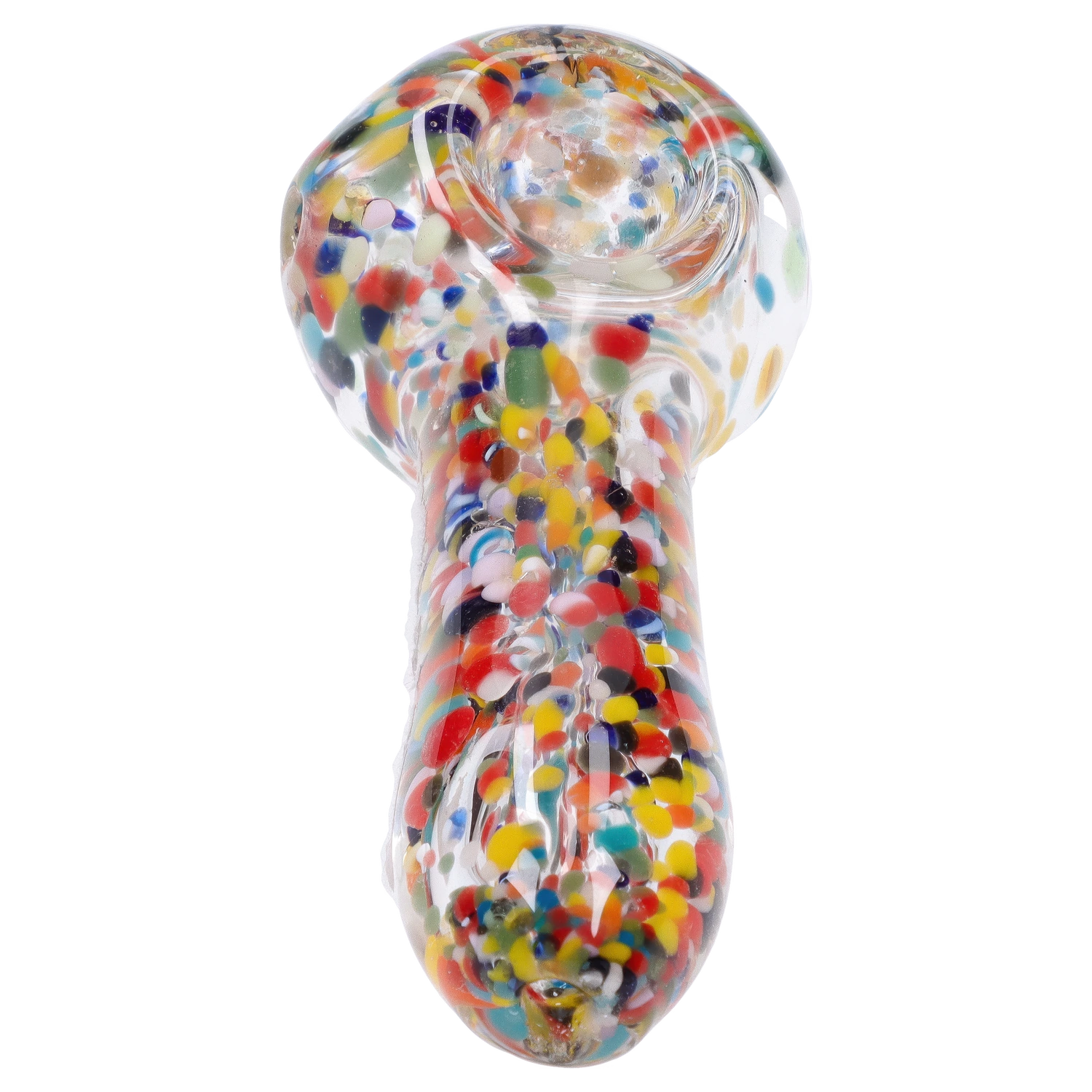 GC 3.5" Spoon pipe In Clear Speckled