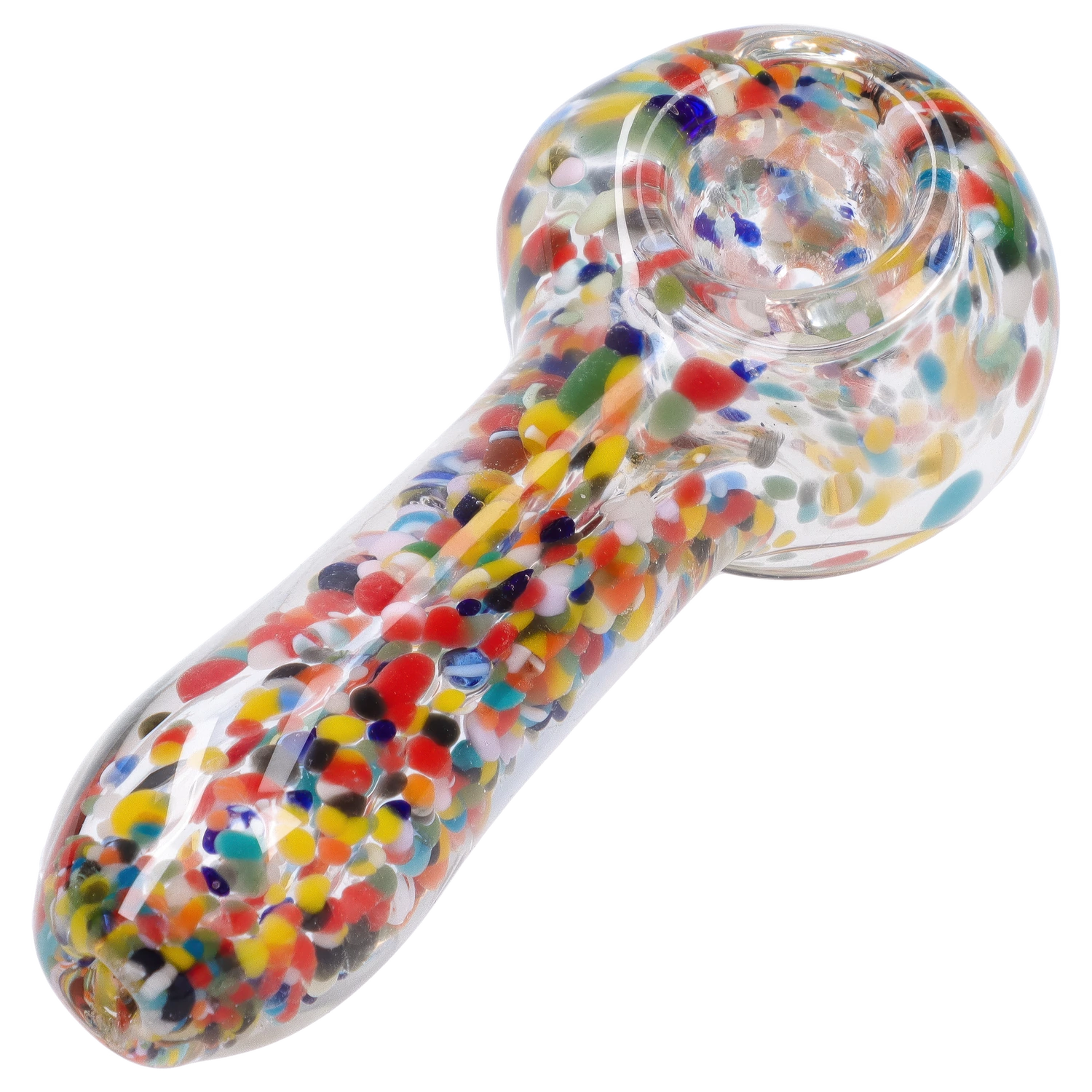 GC 3.5" Spoon pipe In Clear Speckled