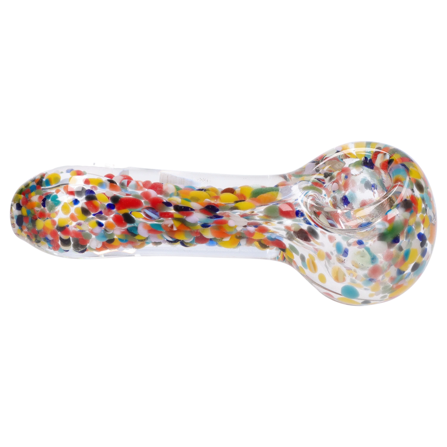 GC 3.5" Spoon pipe In Clear Speckled