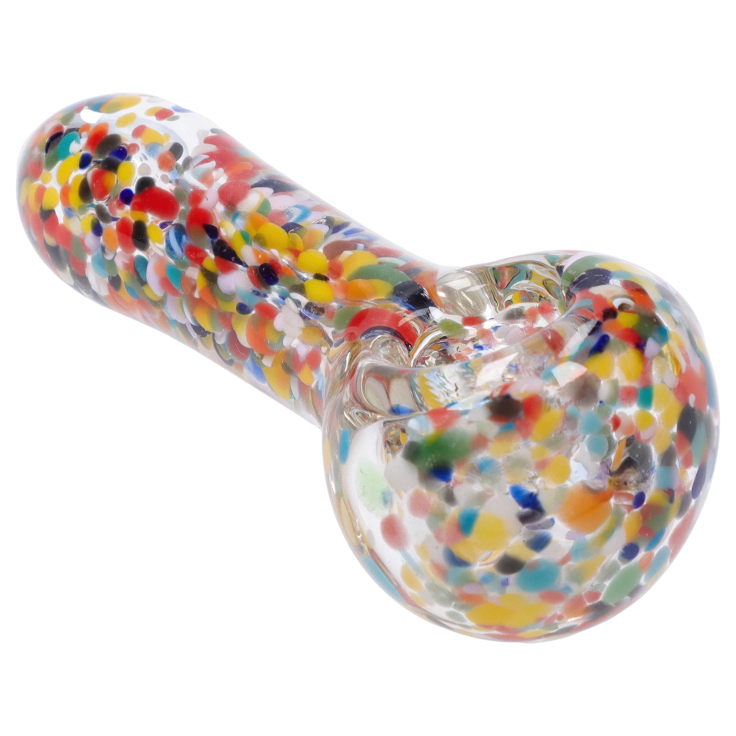 GC 3.5" Spoon pipe In Clear Speckled