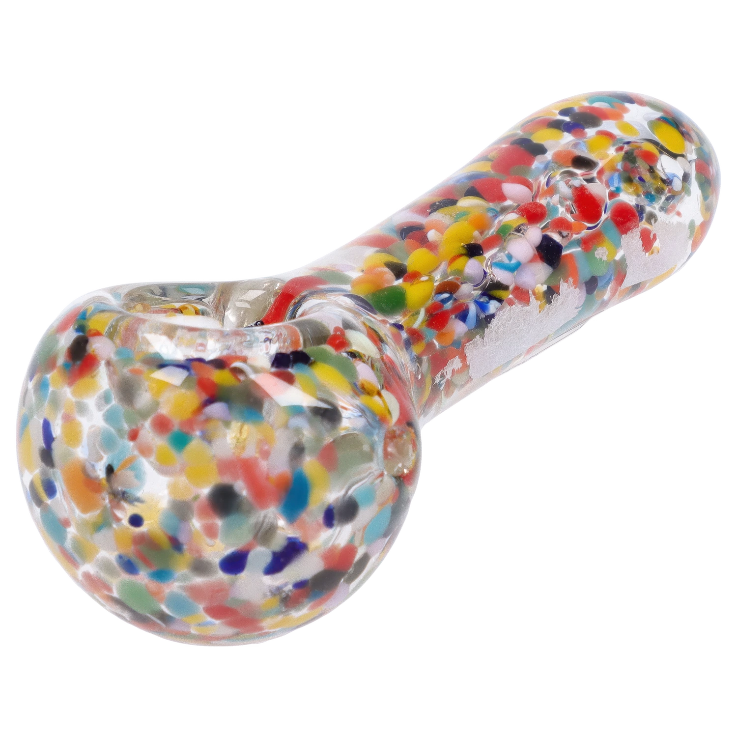 GC 3.5" Spoon pipe In Clear Speckled