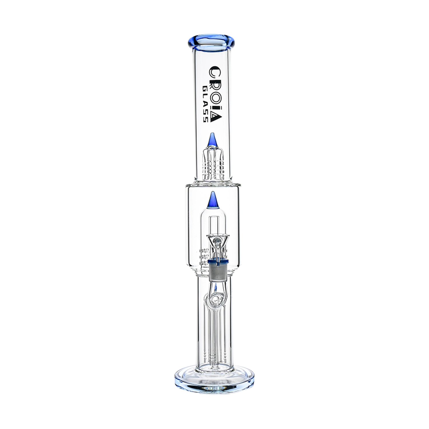 Croia Glass 16" Triple Rocket-Perc Scientific Glass Bong | Croia Glass