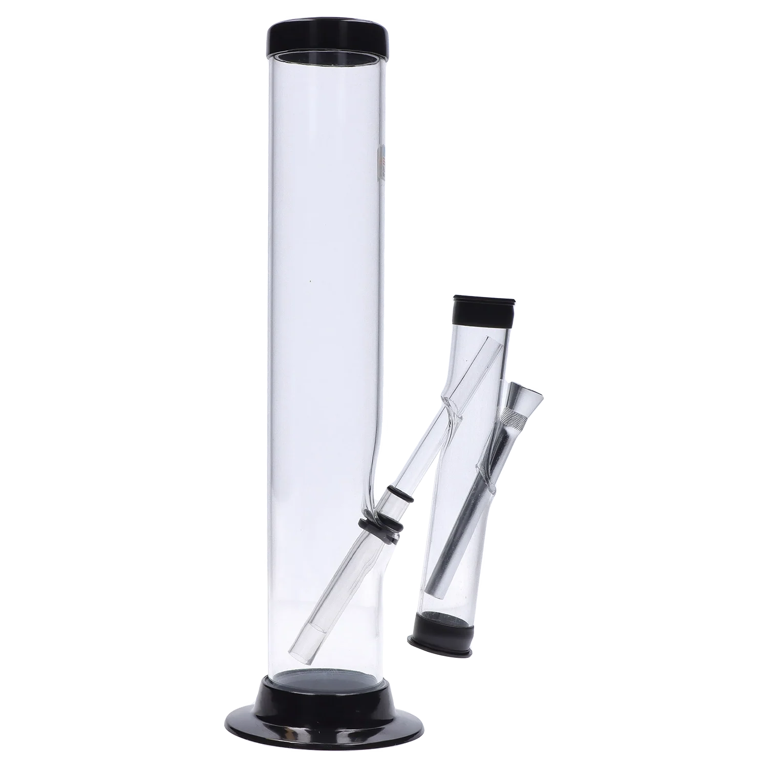 JM Plastics Double Trouble Straight Tube Acrylic Bong - 12 in.