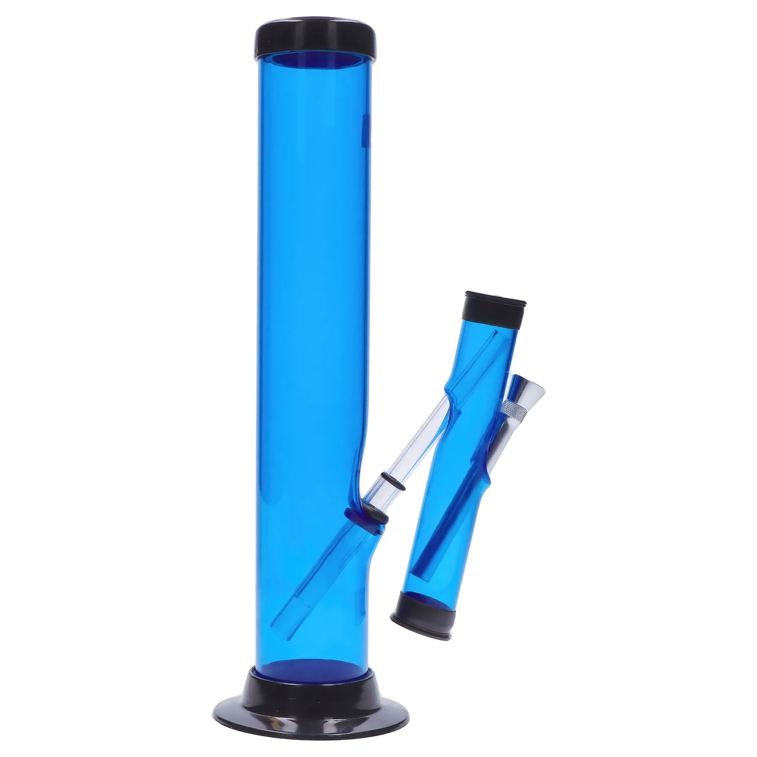 JM Plastics Double Trouble Straight Tube Acrylic Bong - 12 in.