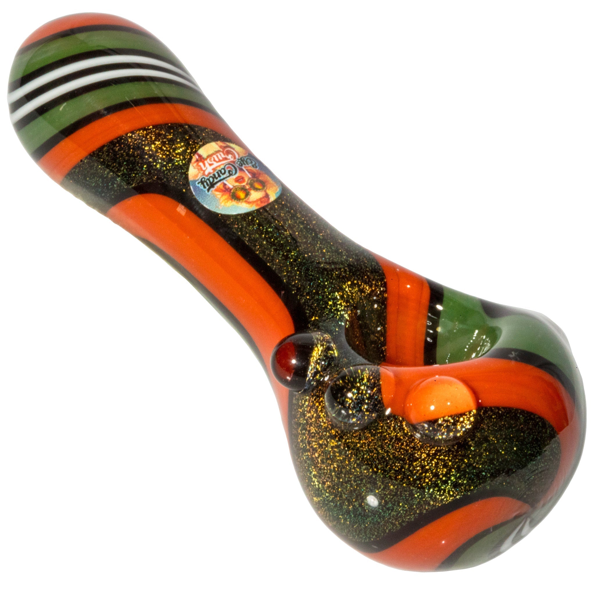 Crush Dichroic Glass Spoon Pipe | 4"