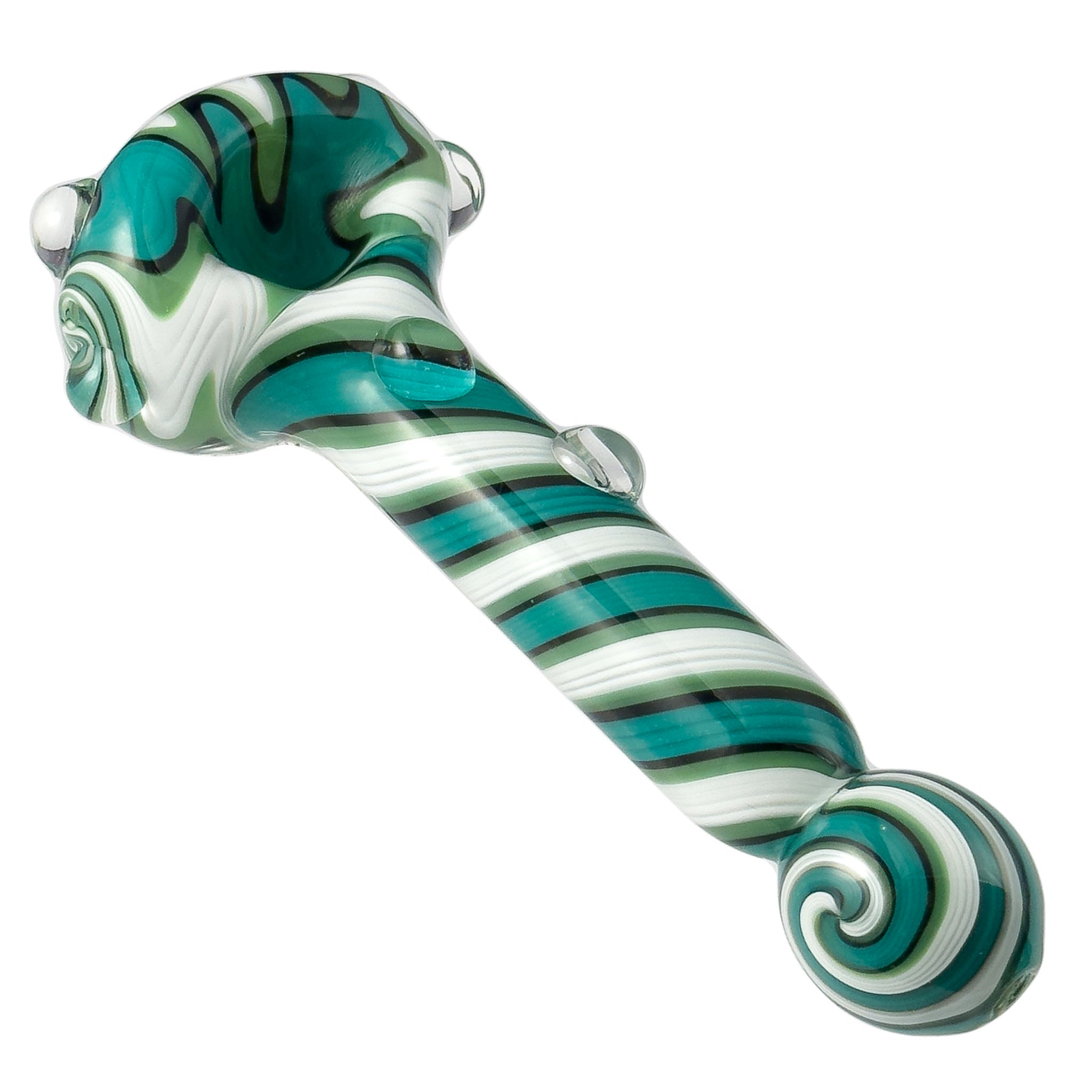 Crush Spiral Body Wig-Wag Head Pipe with Bulb Mouthpiece