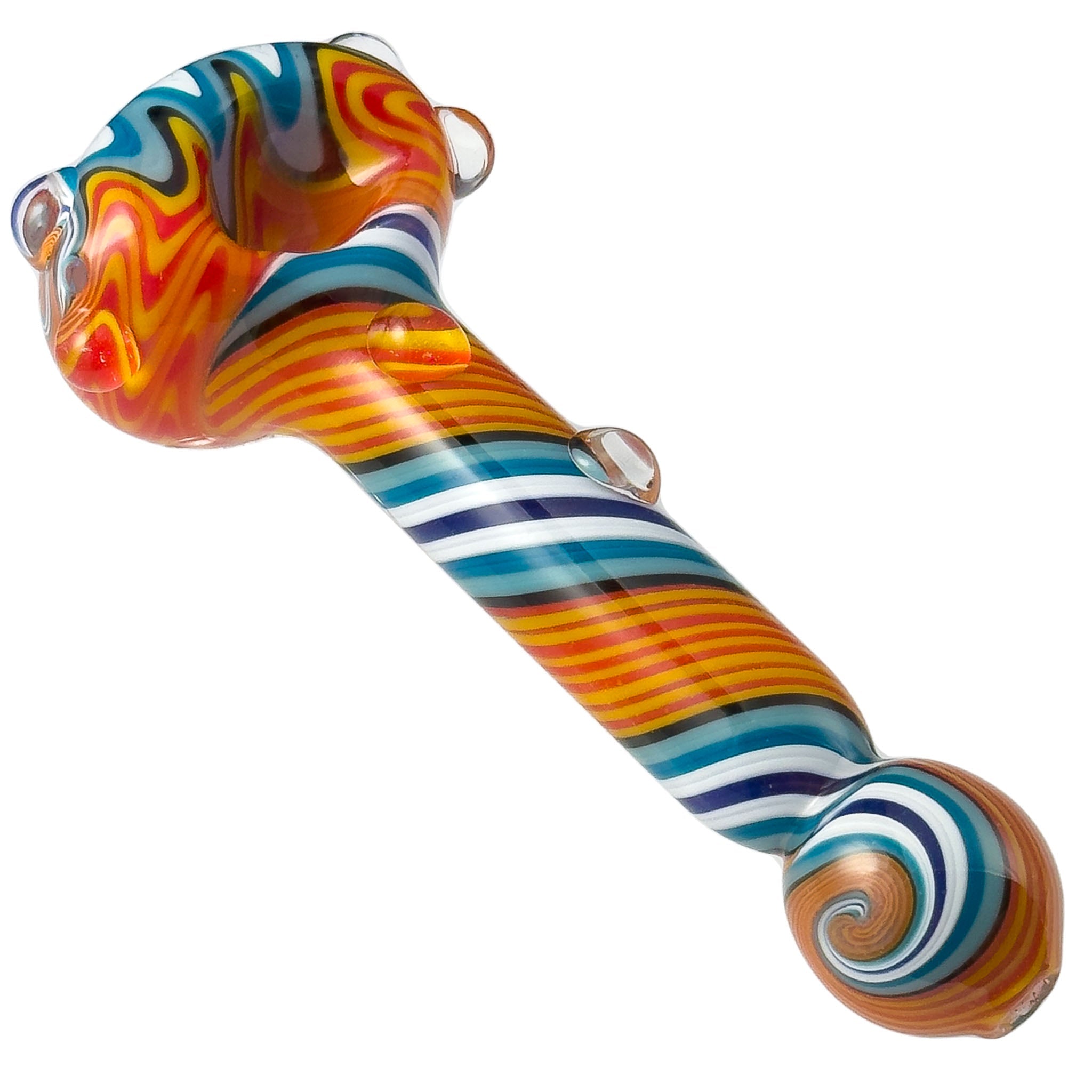 Crush Spiral Body Wig-Wag Head Pipe with Bulb Mouthpiece
