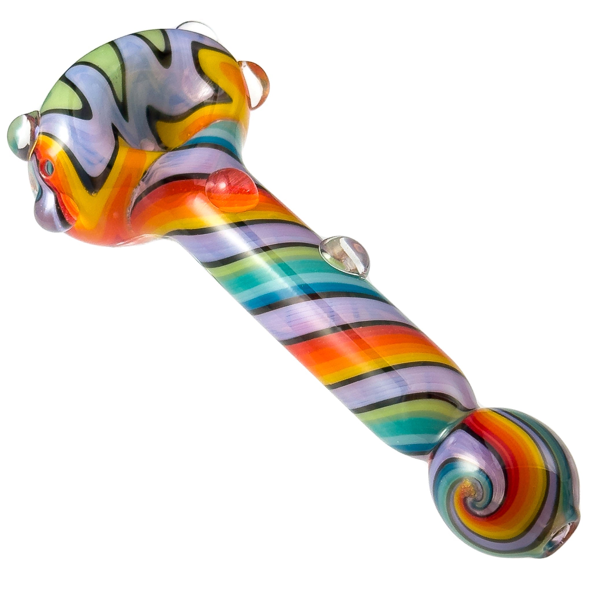 Crush Spiral Body Wig-Wag Head Pipe with Bulb Mouthpiece