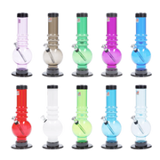 JM Plastics Bubble Base with Grip Acrylic Bong - 9 in.