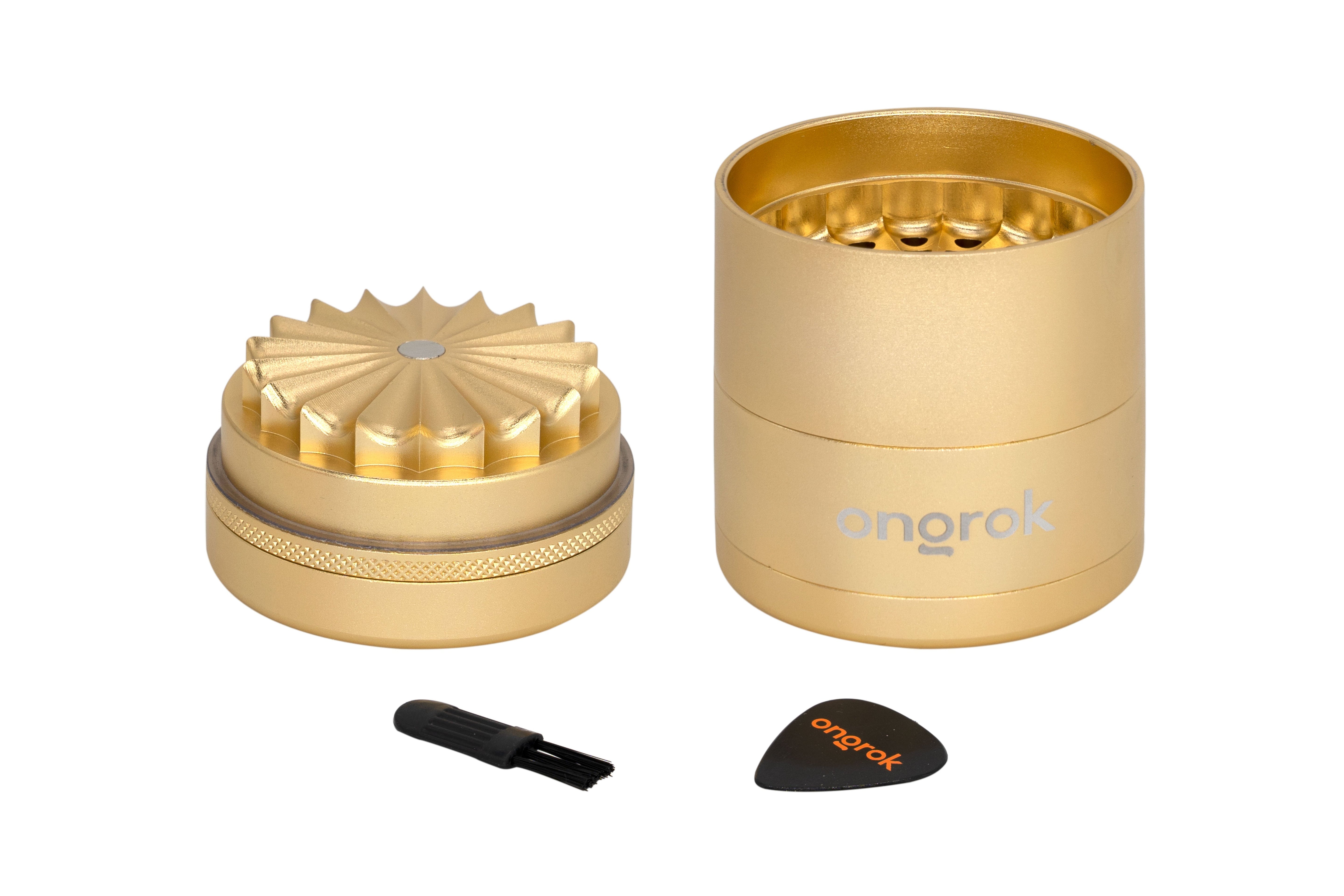 ONGROK 5 Piece Storage Grinder Mini 5 Piece, Flower Petal Toothless Grinder (2.2 inch)