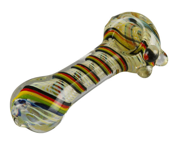 Worked Rasta Spoon Glass Pipe