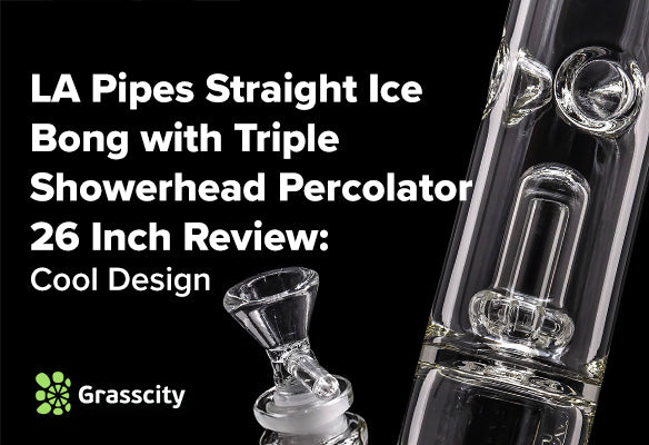 LA Pipes Straight Ice Bong with Triple Showerhead Percolator | 26 Inch Review: Cool Design