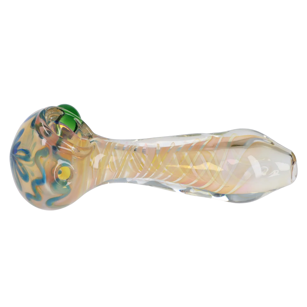 GC Gold Fume Twisty Spoon Pipe - 5 in.