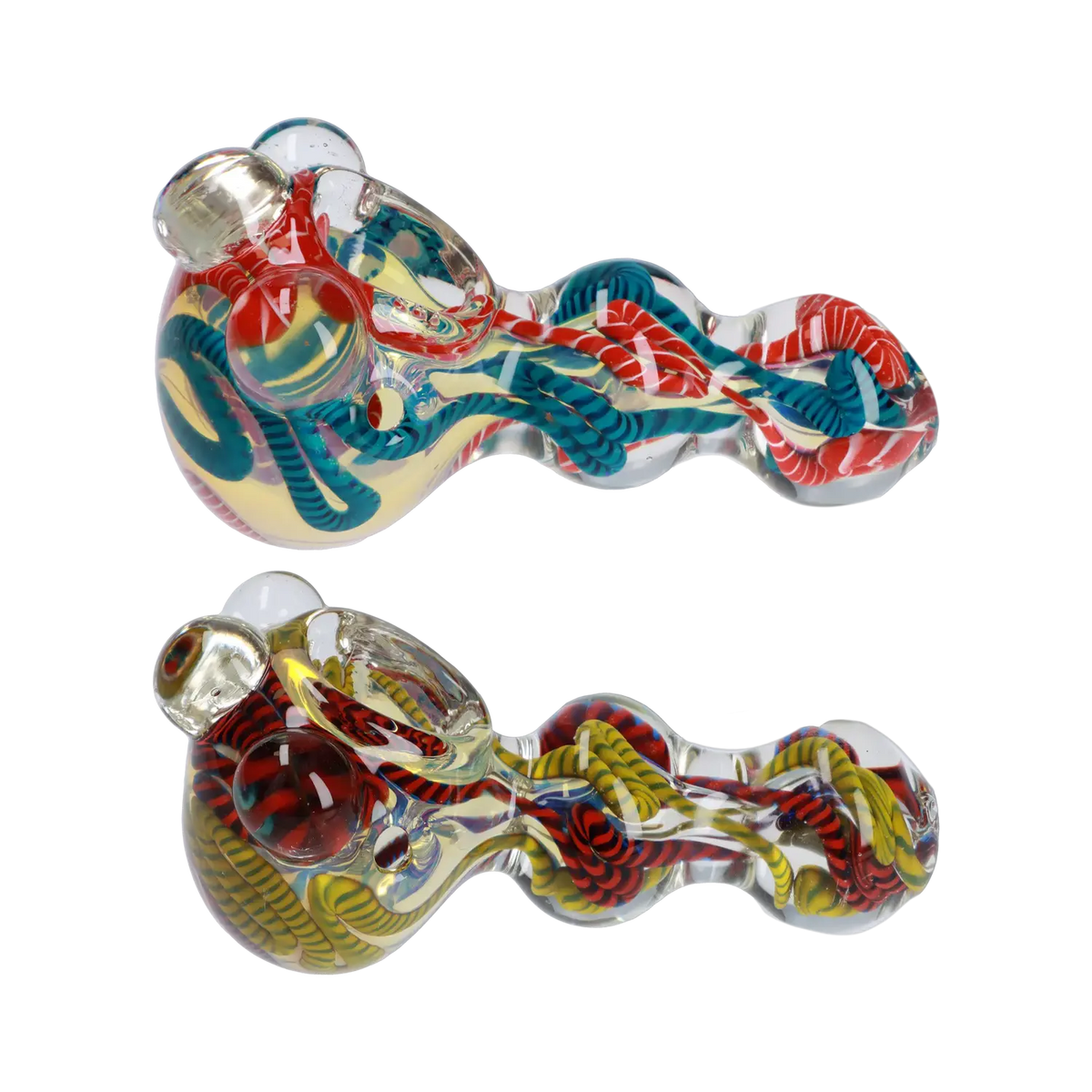 GC Twisty Color Marble Spoon Pipe - 4.5 in.