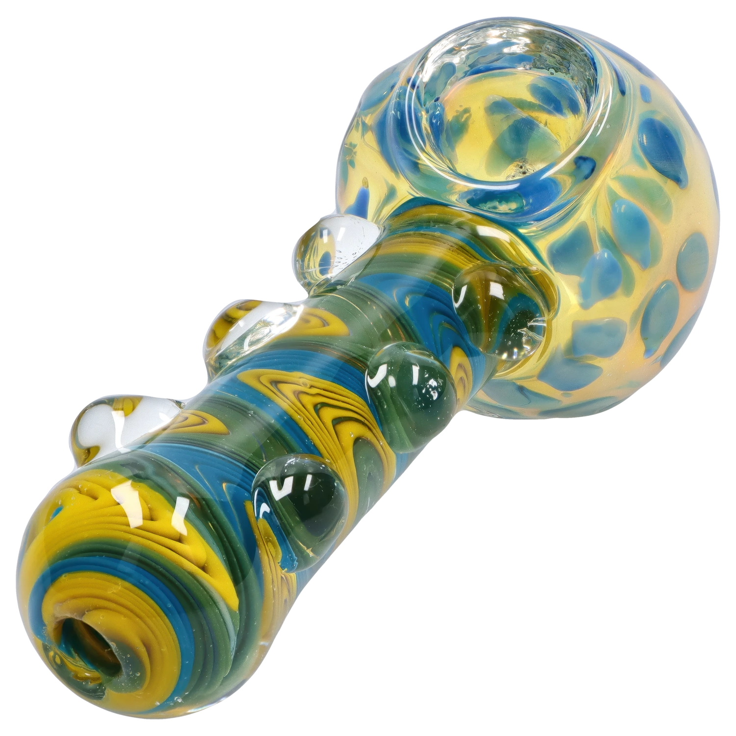 GC Bumpy Color Twist Fume Spoon Pipe