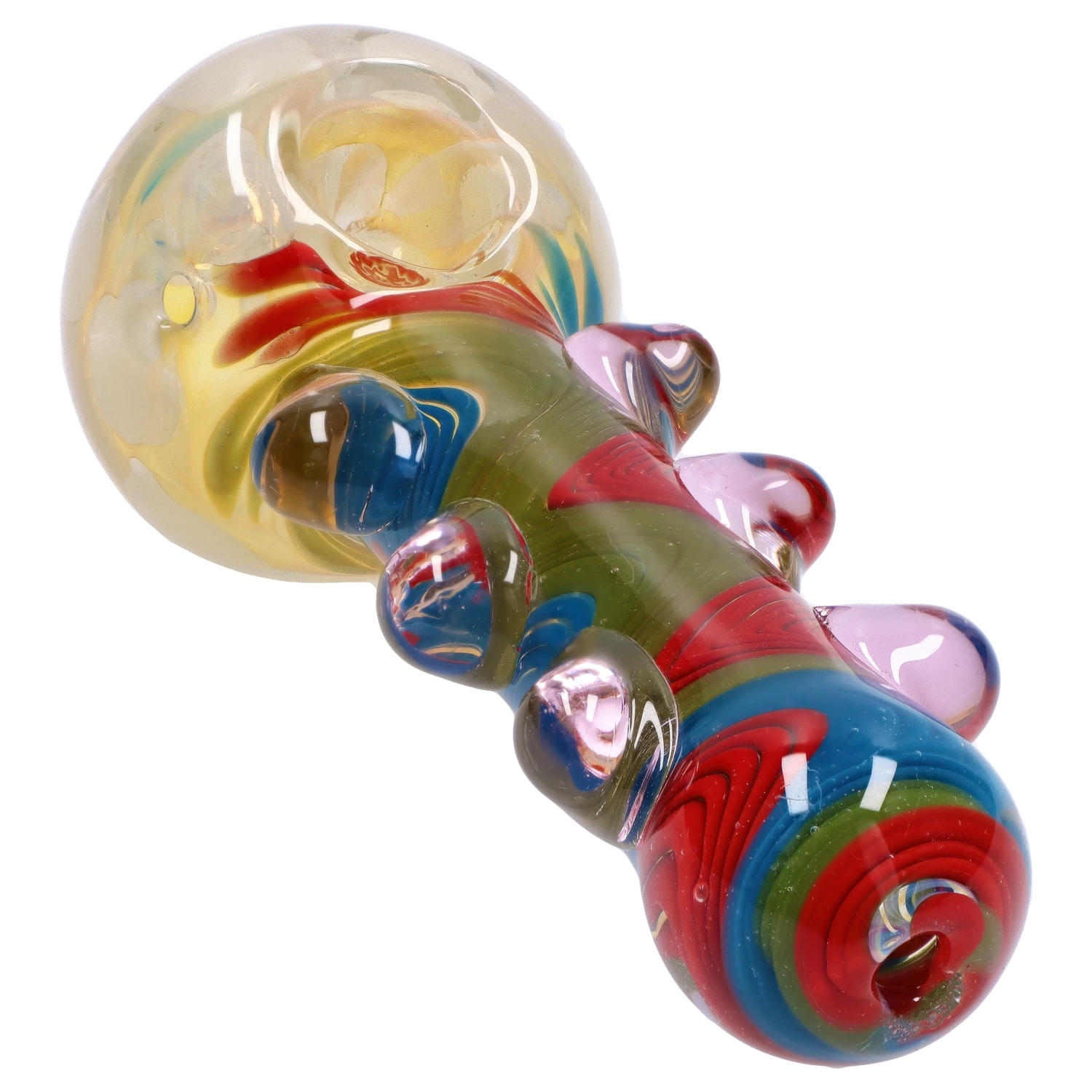 GC Bumpy Color Twist Fume Spoon Pipe