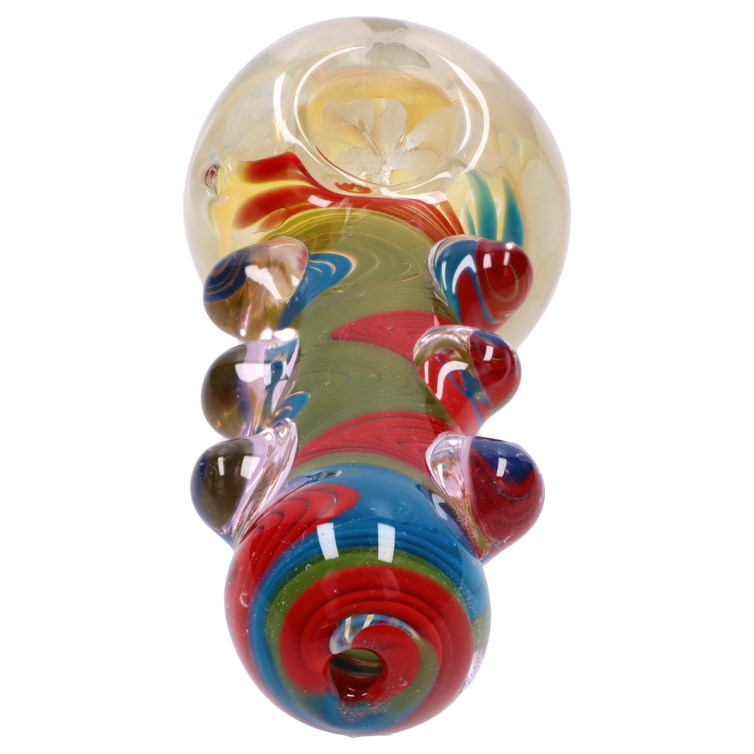GC Bumpy Color Twist Fume Spoon Pipe
