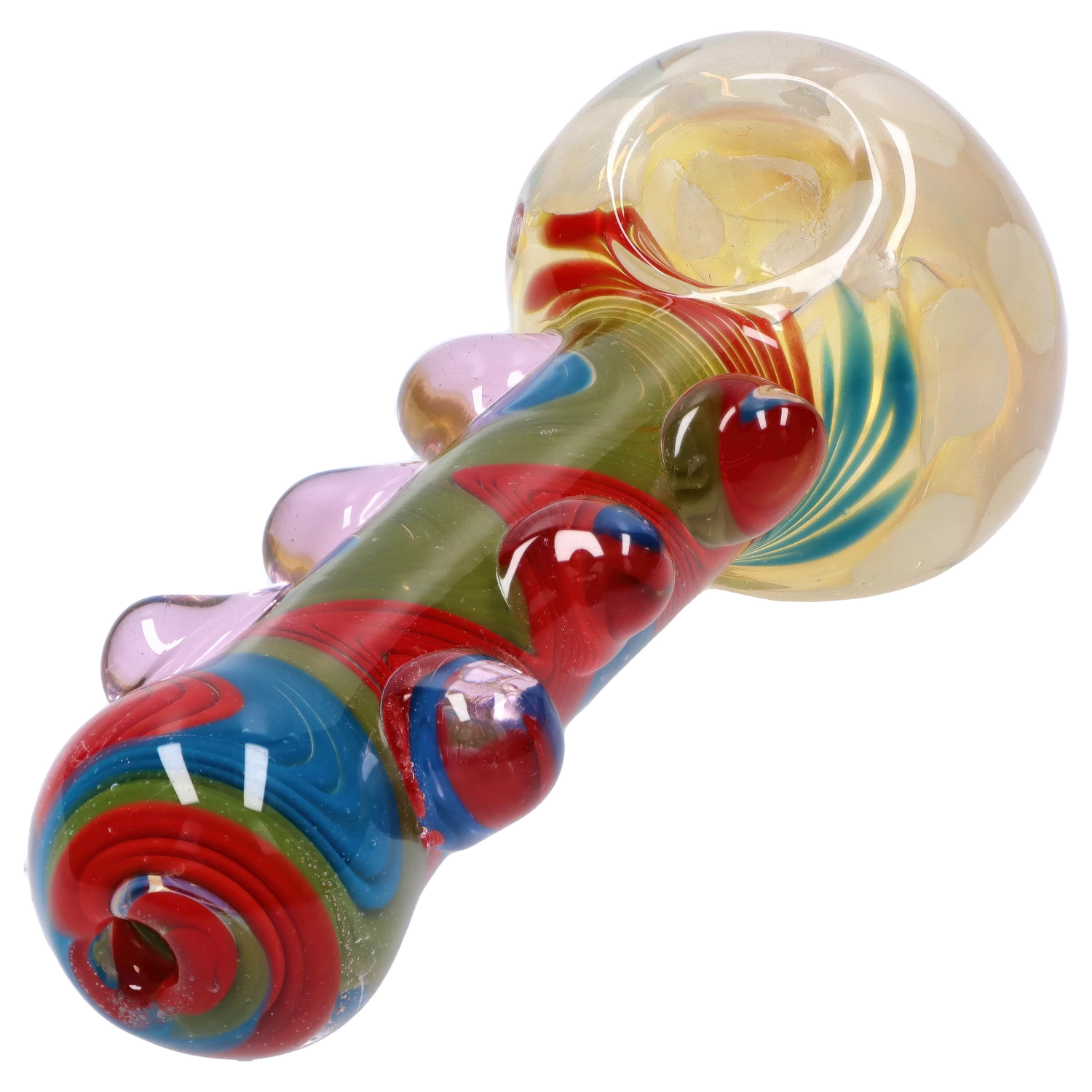 GC Bumpy Color Twist Fume Spoon Pipe