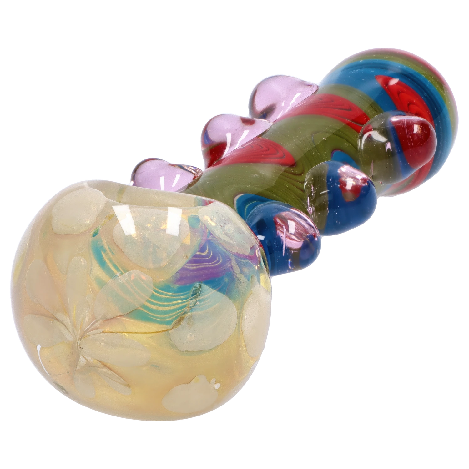 GC Bumpy Color Twist Fume Spoon Pipe