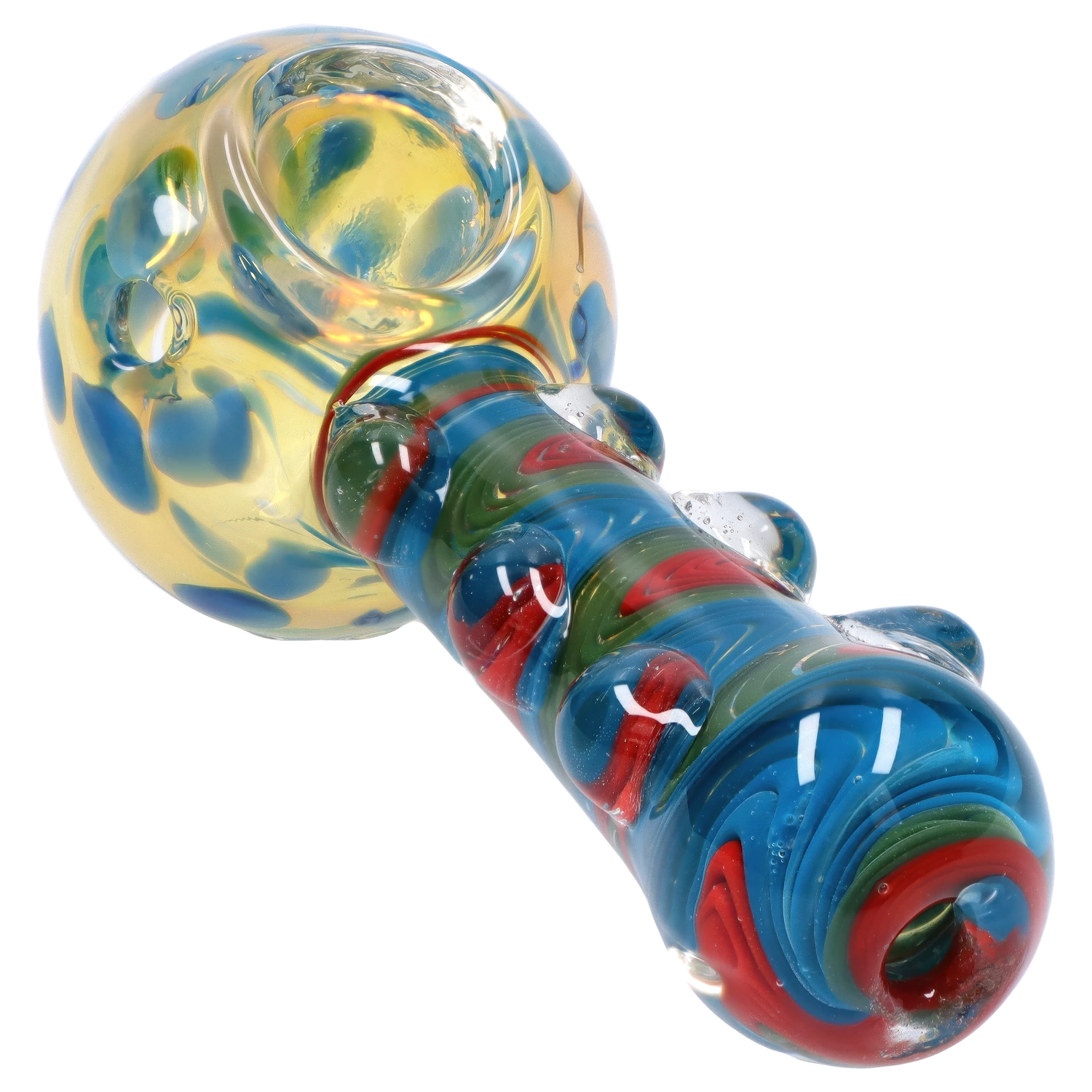 GC Bumpy Color Twist Fume Spoon Pipe