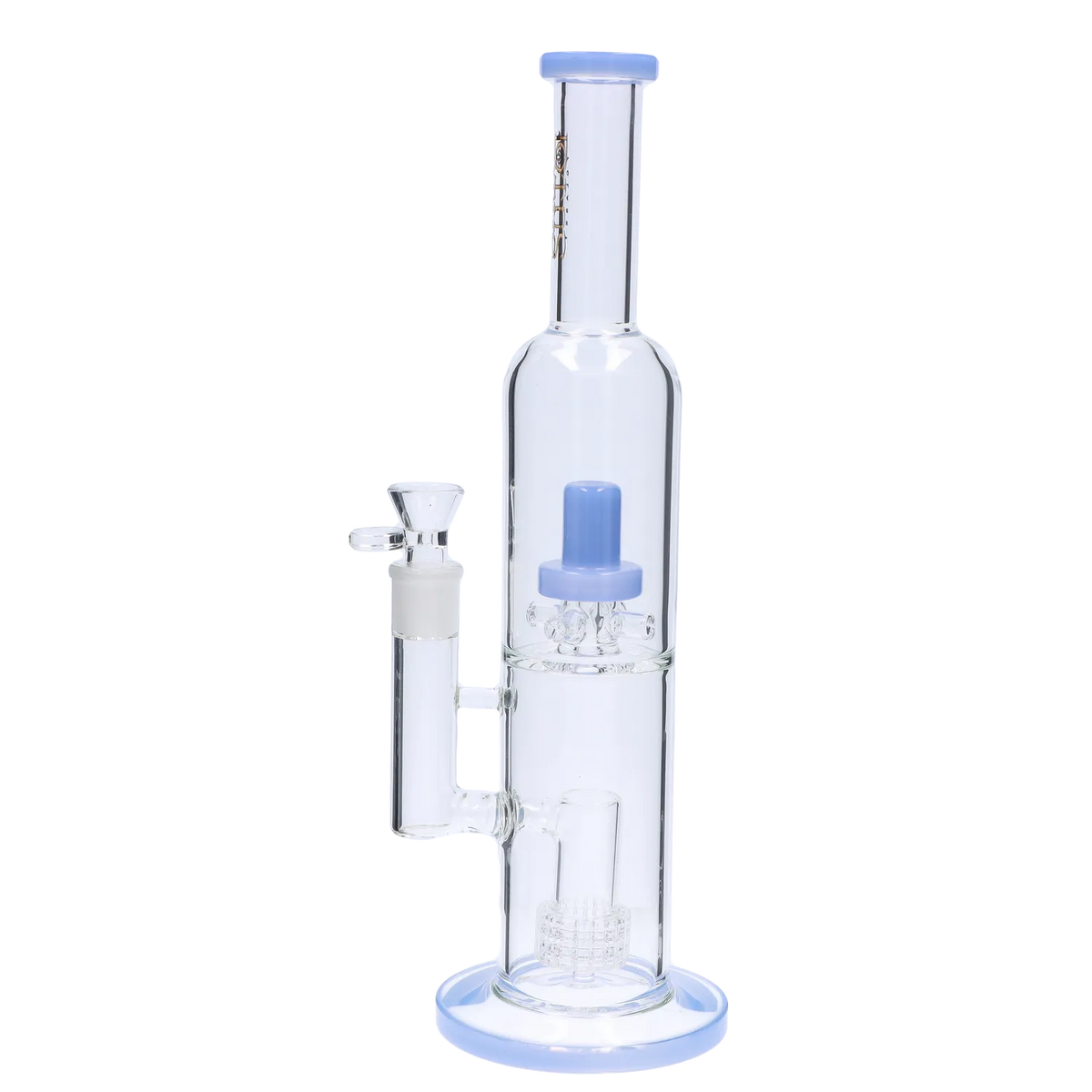 Lotus Dual Perc with Colour Accents Bong - 15 in.