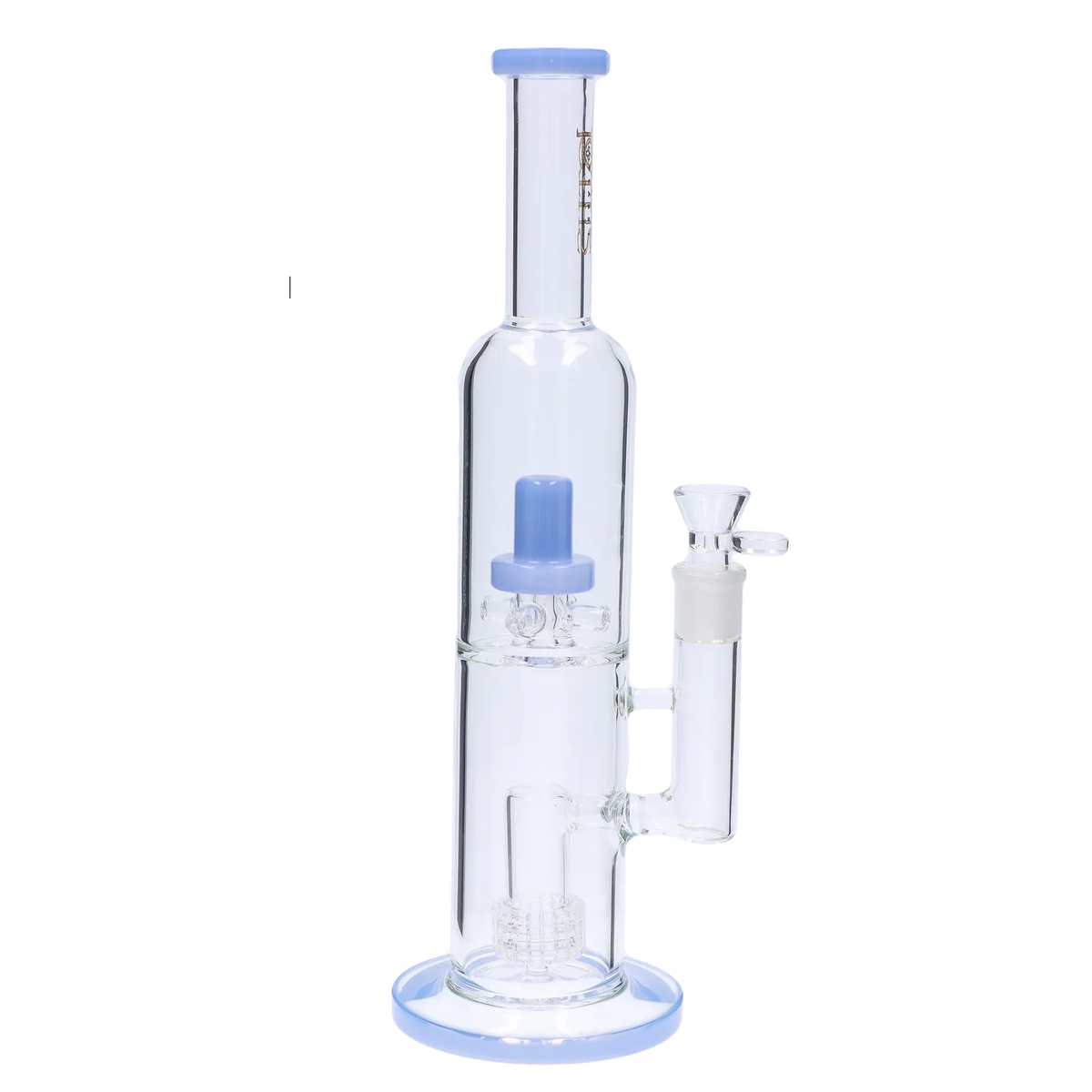Lotus Dual Perc with Colour Accents Bong - 15 in.