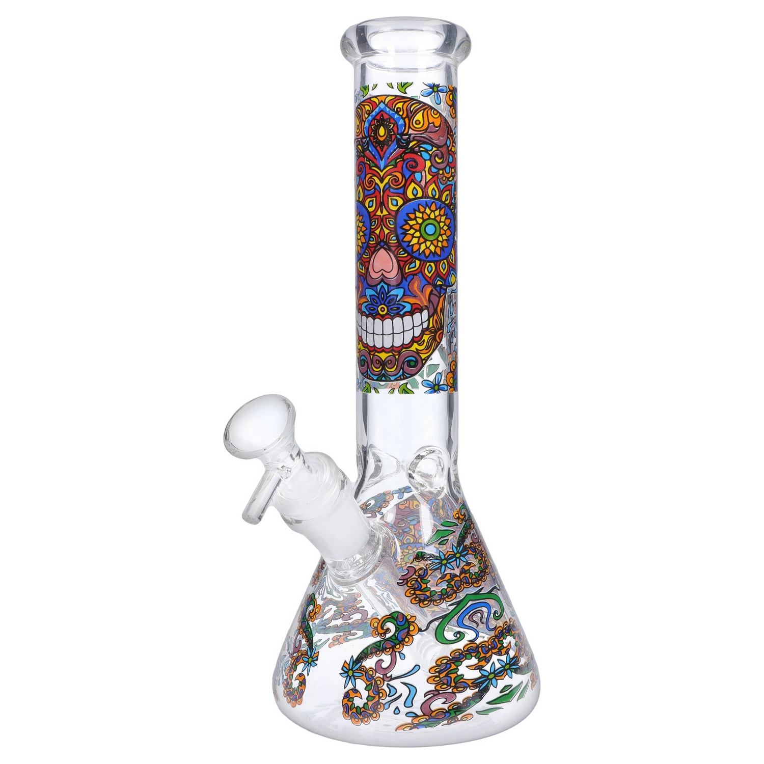 GC Sugar Skull Beaker Bong - 10 in.