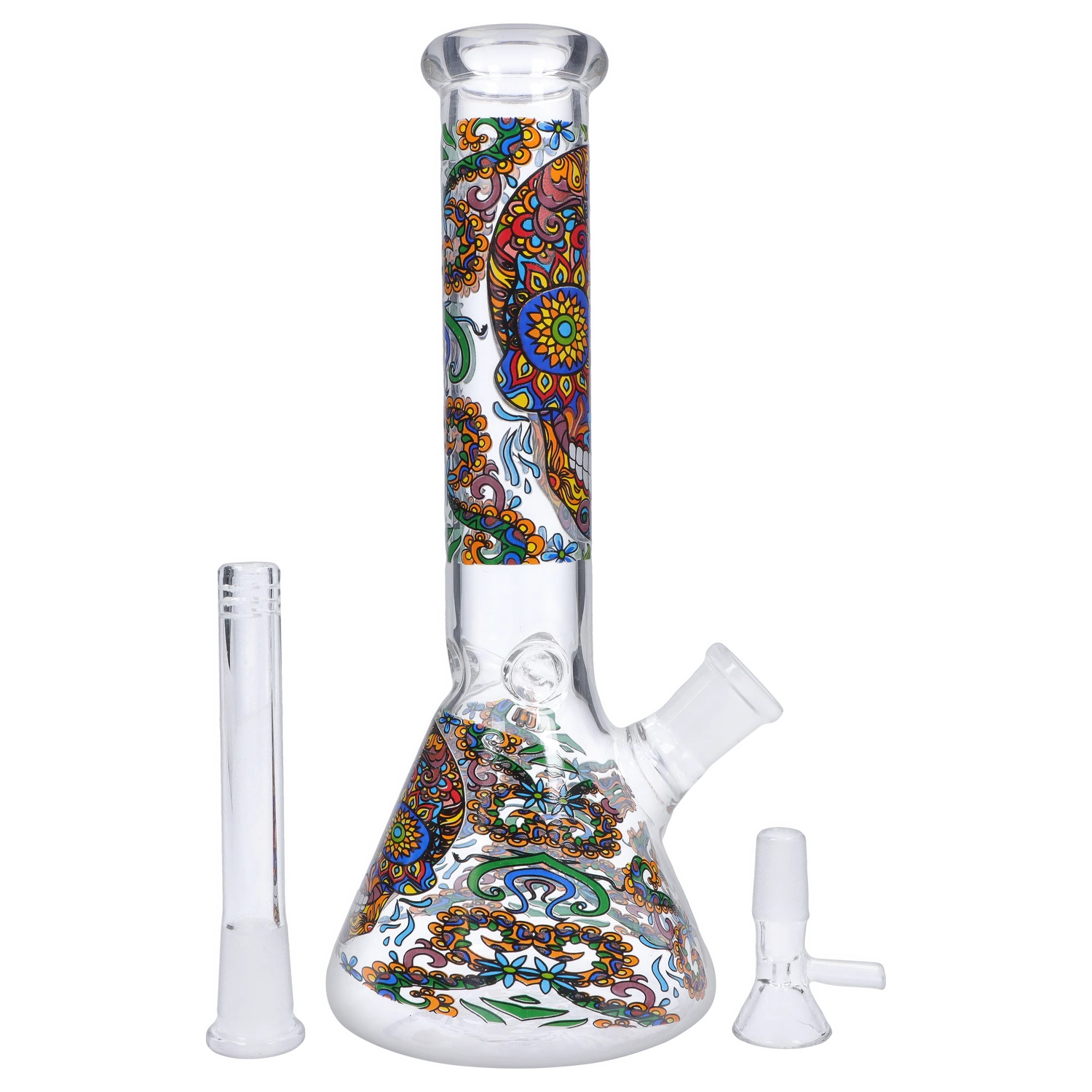 GC Sugar Skull Beaker Bong - 10 in.