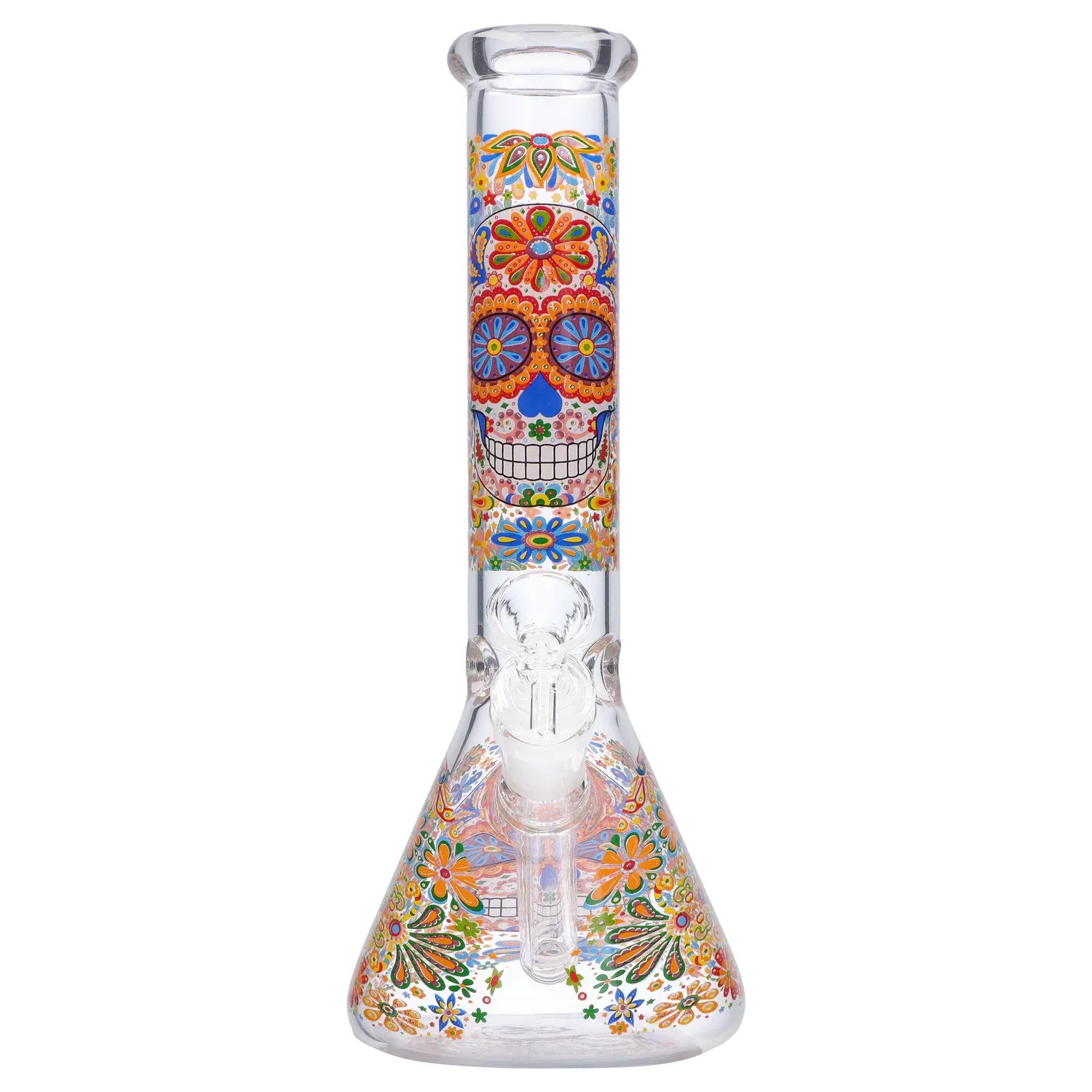 GC Sugar Skull Beaker Bong - 10 in.