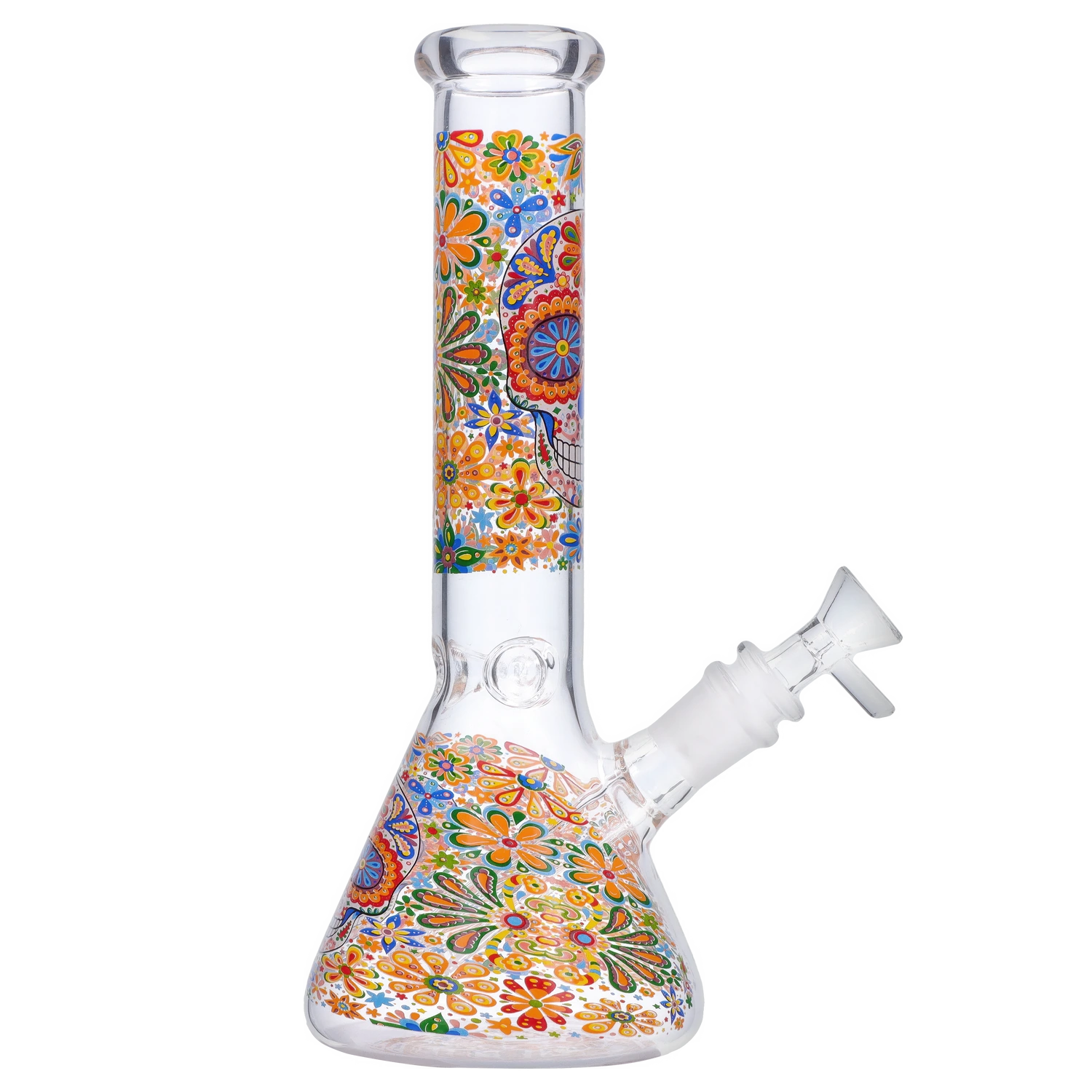 GC Sugar Skull Beaker Bong - 10 in.
