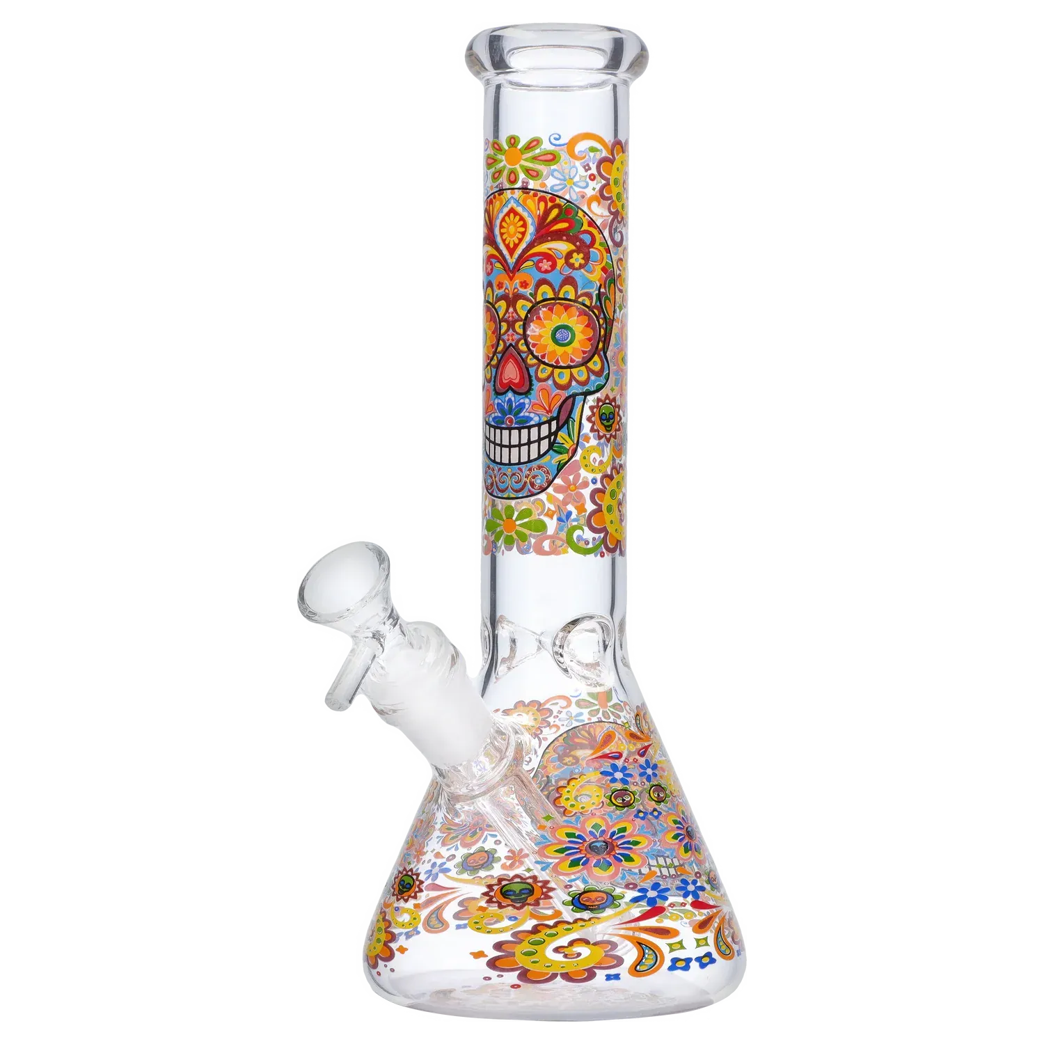 GC Sugar Skull Beaker Bong - 10 in.