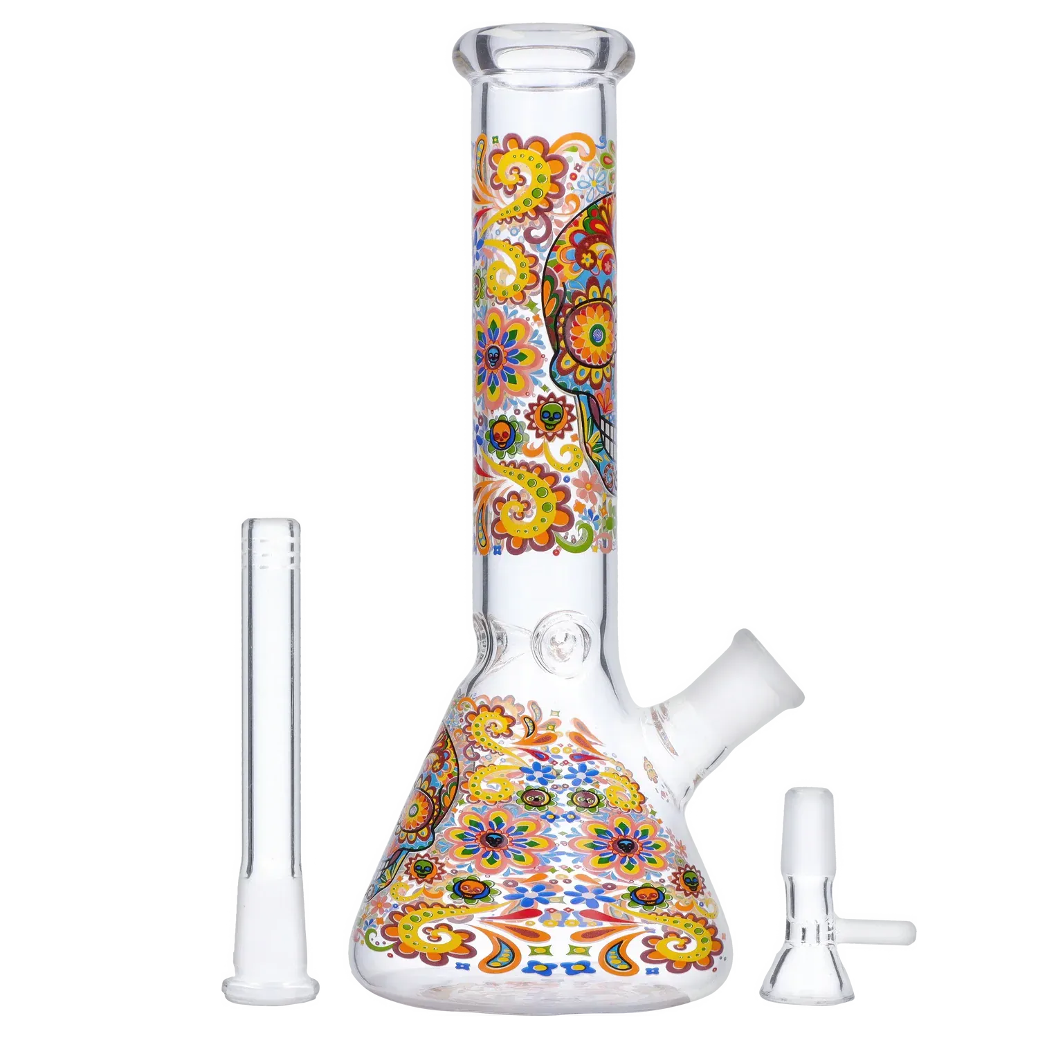 GC Sugar Skull Beaker Bong - 10 in.
