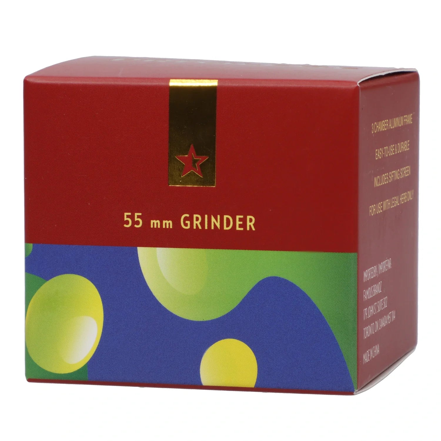 Famous Design-Privilege Aluminum 3 Stage Grinder-Blue