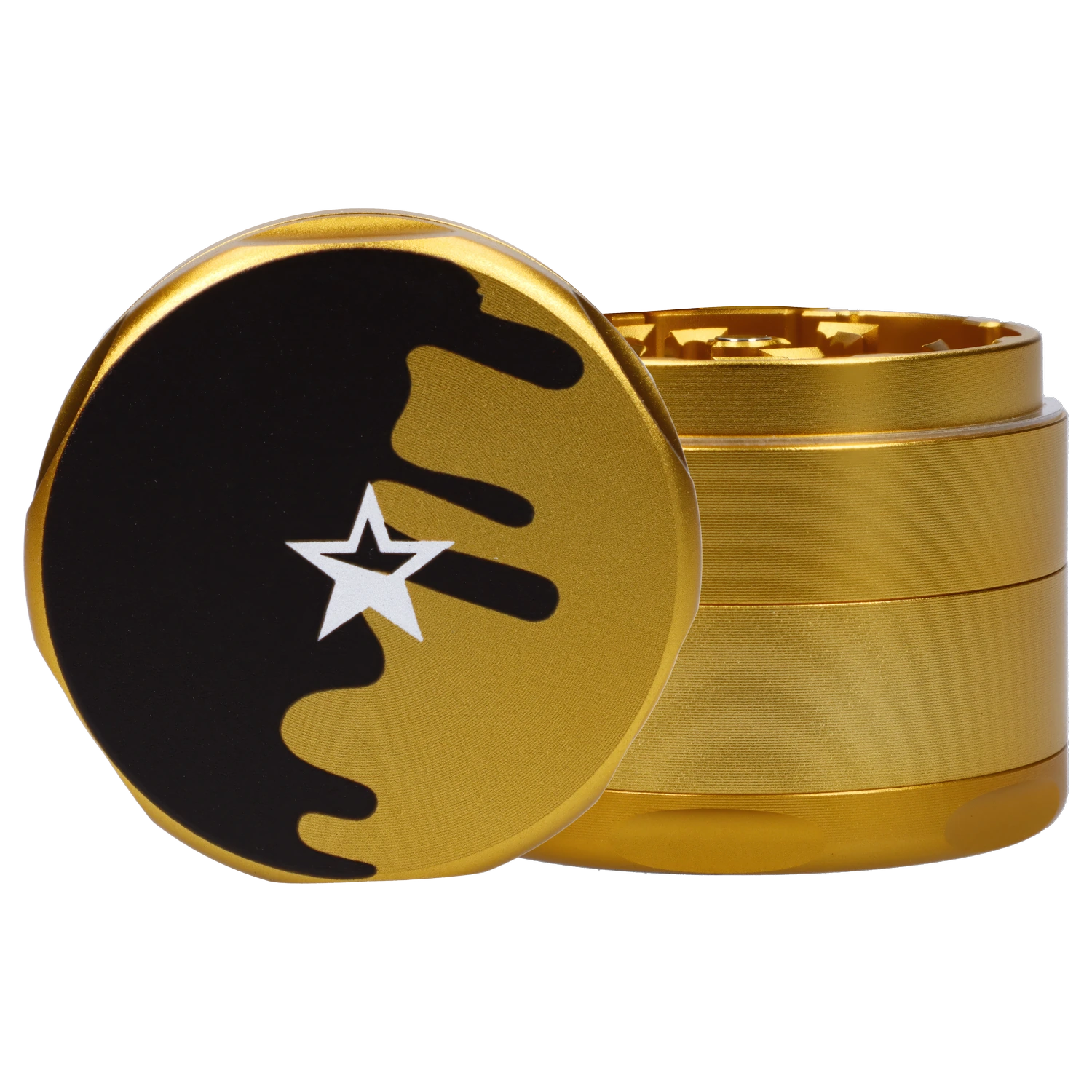 Famous Design-Surrender Aluminum 3 Stage Grinder-Gold