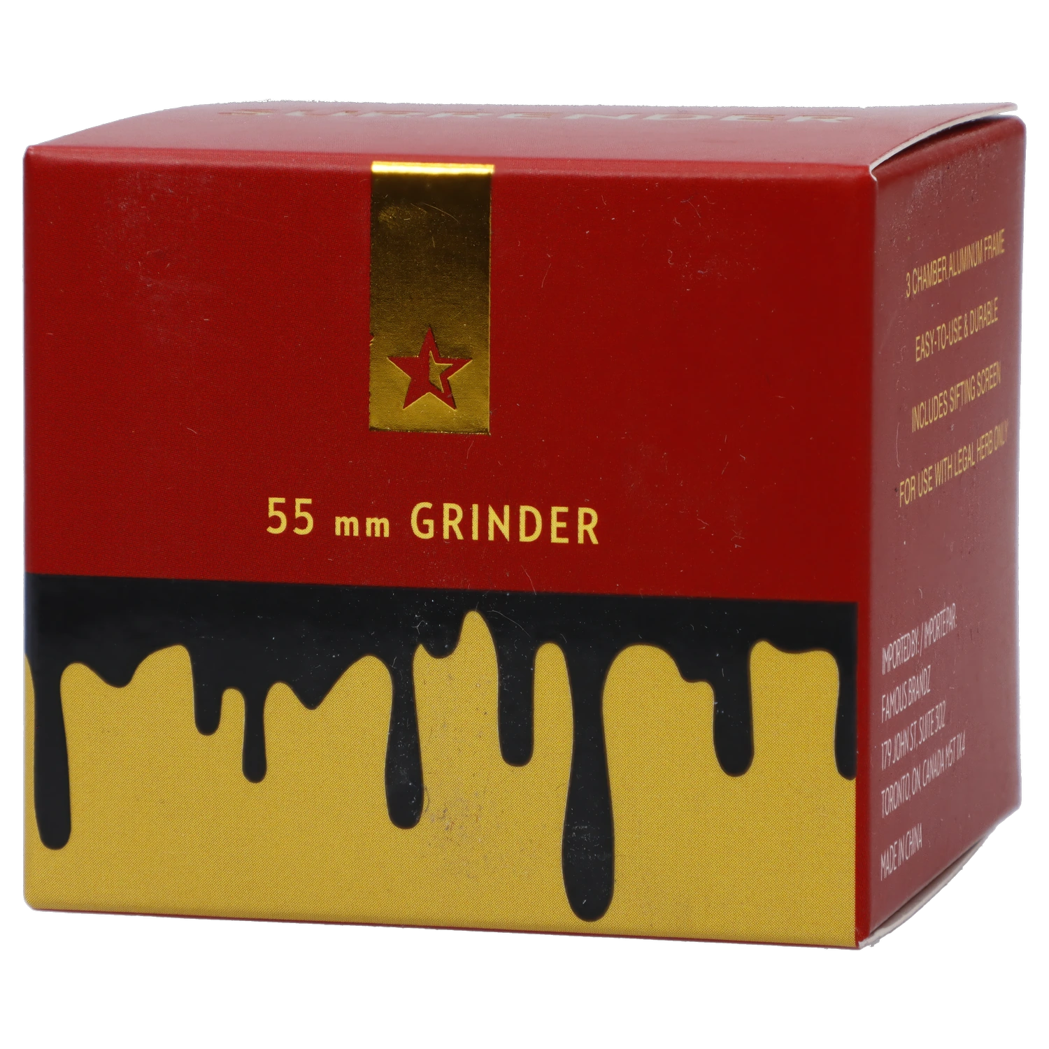 Famous Design-Surrender Aluminum 3 Stage Grinder-Gold