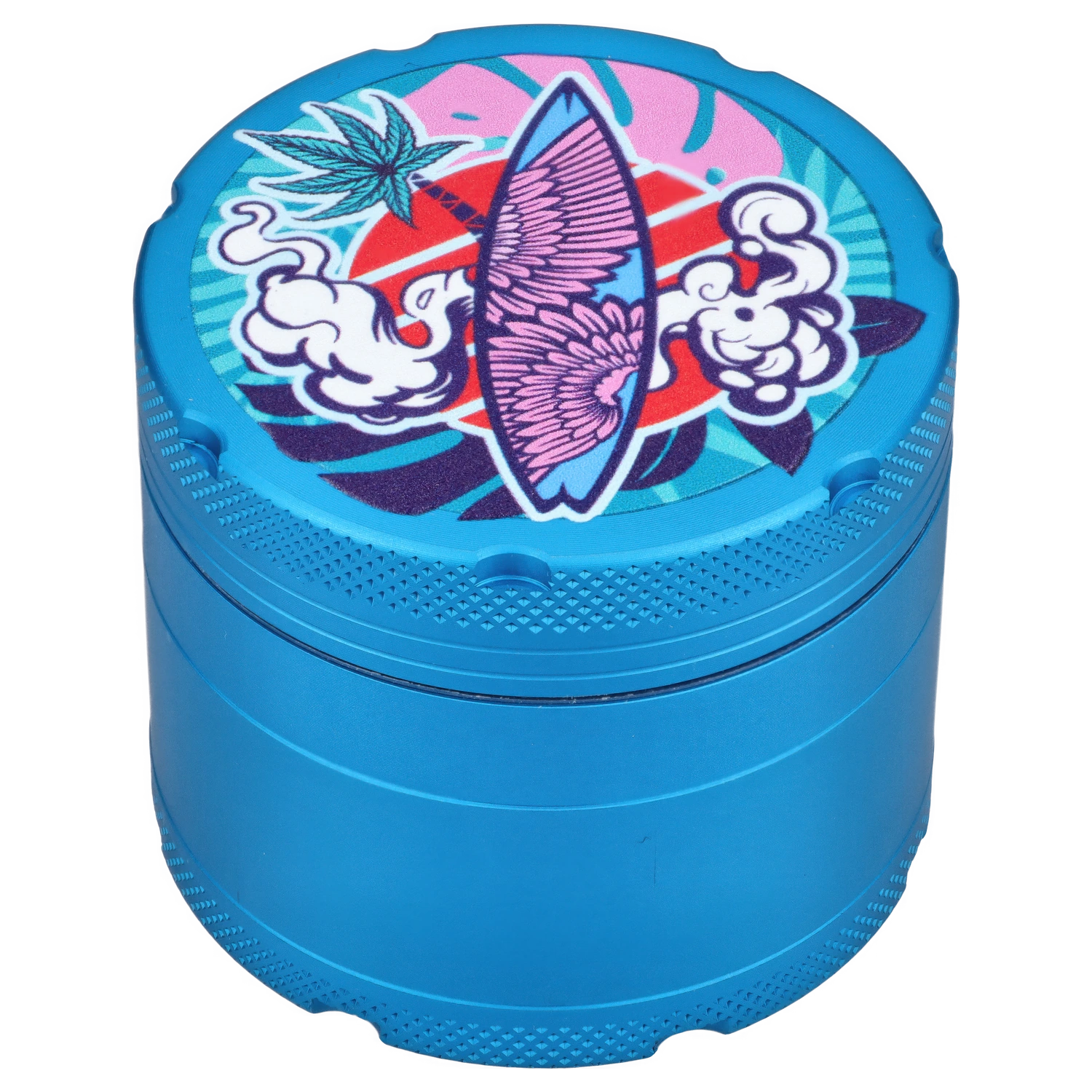 Cabana Cannabis Co. 3-Stage Grinder Swell Blue top