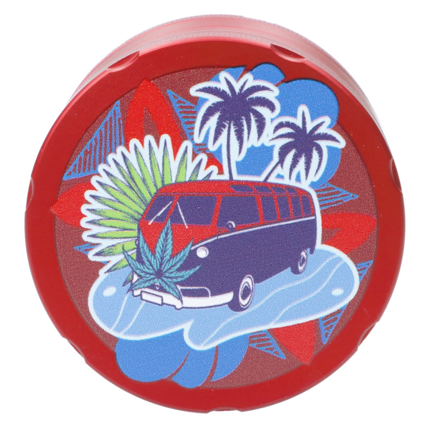 Cabana Cannabis Co. 3-Stage Grinder Surfari Red