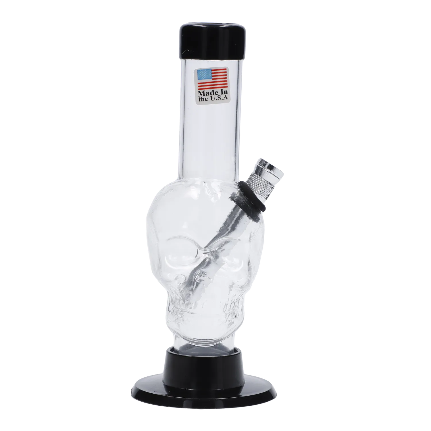 JM Plastics Mini Skull Base Acrylic Bong - 6 in.