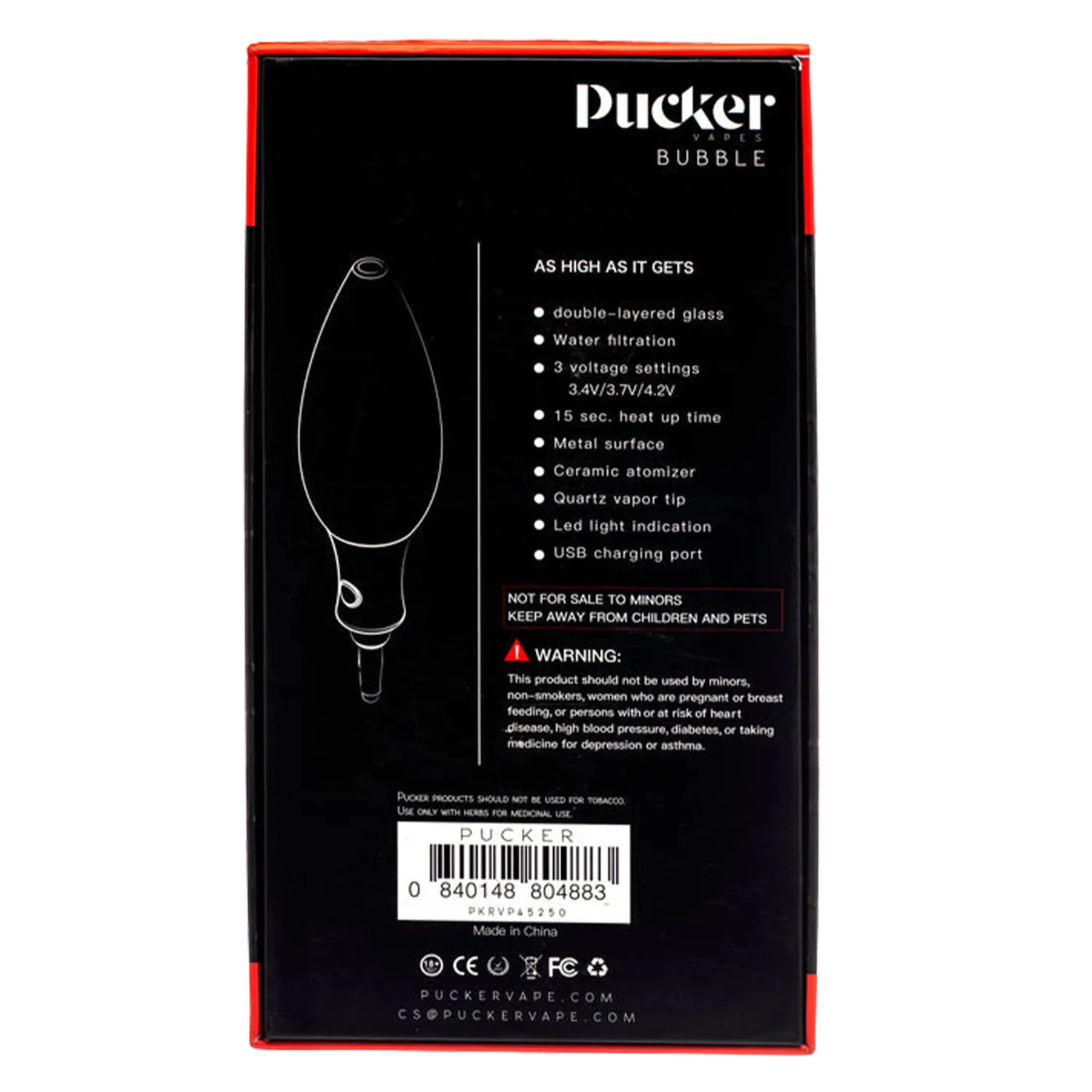 Pucker Bubble Smoking Vaporizer