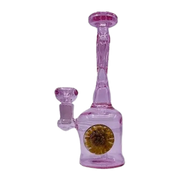 Raj LEAF Enterprise Raj LEAF Enterprise Mini Water Pipe - Pink Marble (7")