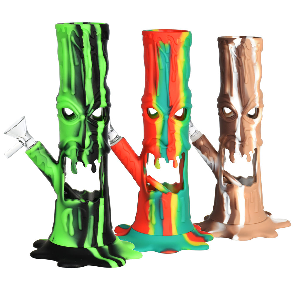 Scary Tree Silicone/Glass LED Bong