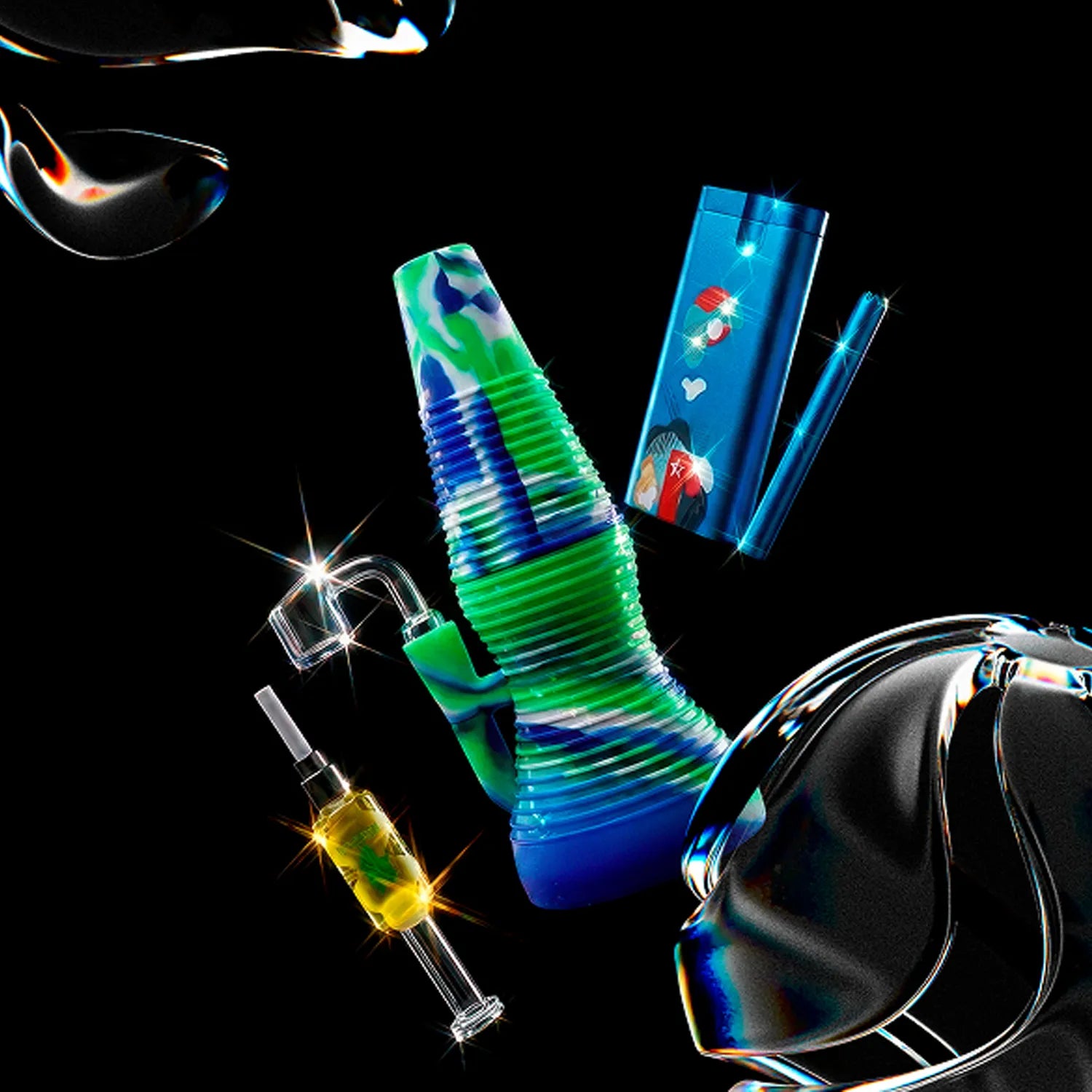 GC Silicone Dab Rig With Banger