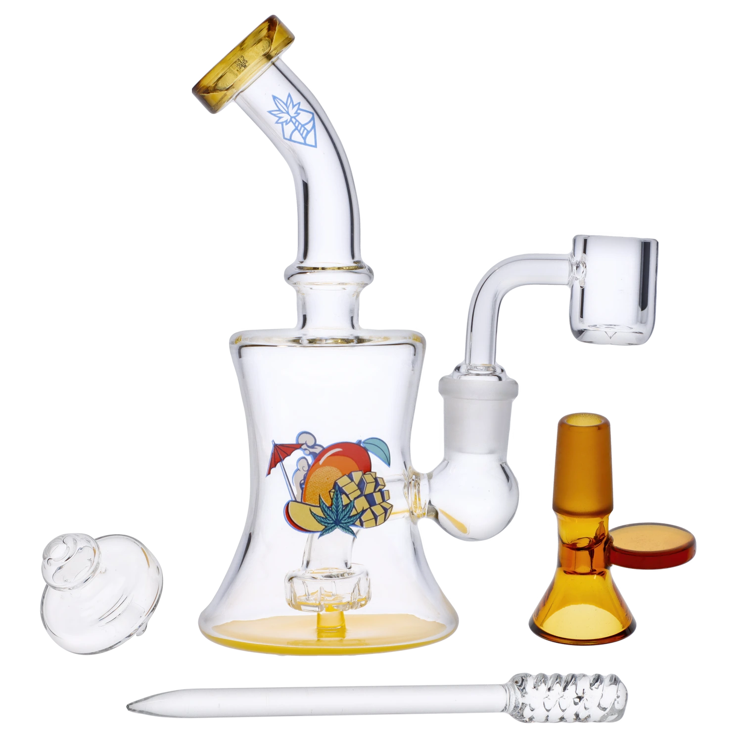Cabana Cannabis Co. Ahoy Dab Rig Yellow - 6in