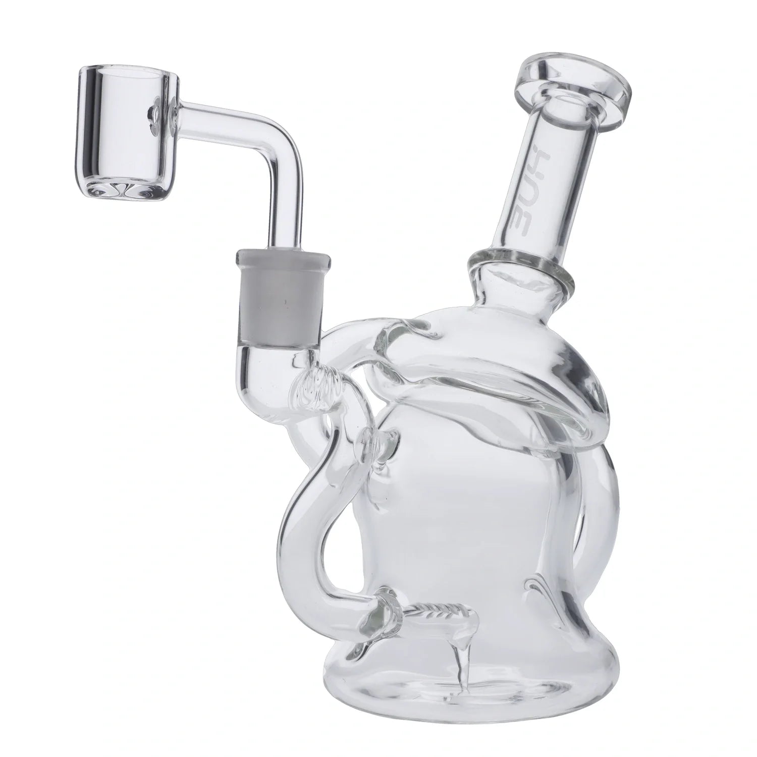 Hue - Mushroom Dab Rig Clear - 6.8"