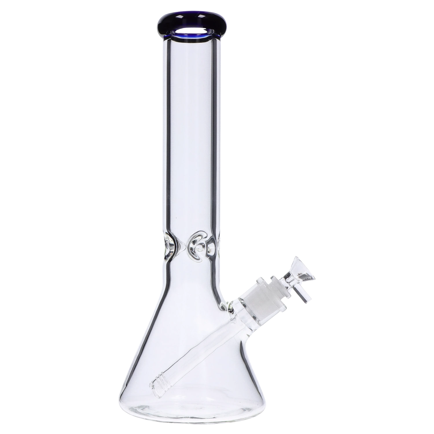 Beaker w/ Color Mouthpiece & Ice Pinch Bong  - 14 in.
