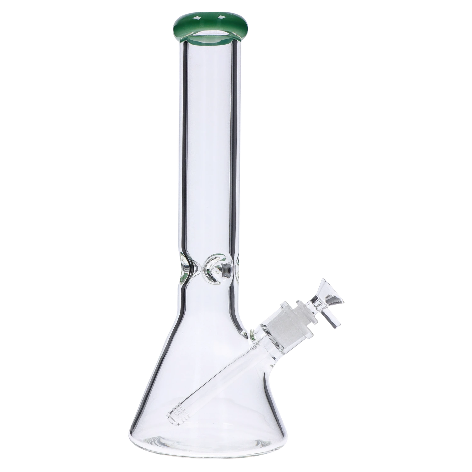 Beaker w/ Color Mouthpiece & Ice Pinch Bong  - 14 in.