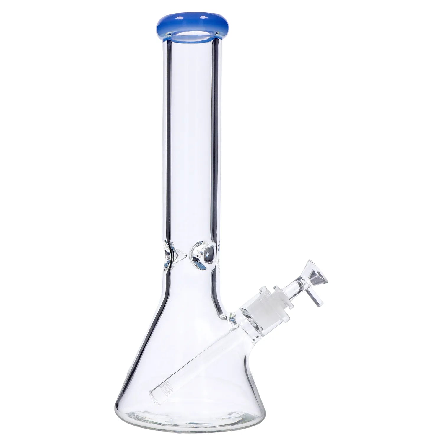 Beaker w/ Color Mouthpiece & Ice Pinch Bong  - 14 in.