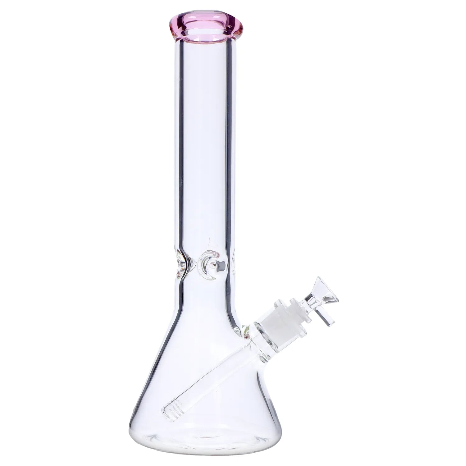 Beaker w/ Color Mouthpiece & Ice Pinch Bong  - 14 in.