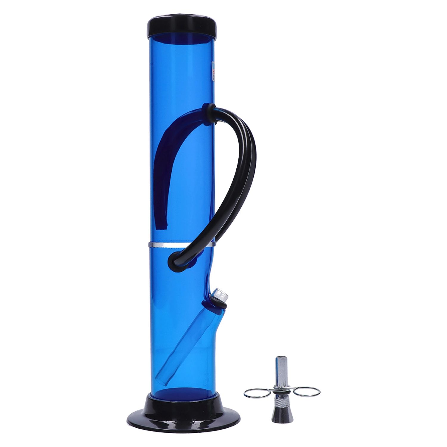 JM Plastics Dual Chamber with Pull Slide Acrylic Bong - 12 in.